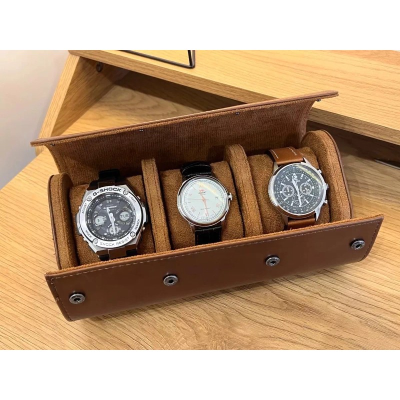 Estuchelandia Estuche De Viaje Elegante De Cuero Pu Para Relojes