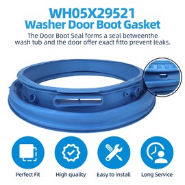 Upgraded WH05X29521 Washer Door Boot Gasket, WH05X29521 Gasket Compatible with GE Washer Boot Gasket GFW550SPN2DG, GFW550SSN5WW, GFW550SPR4RS, GFW510SCN4WW, GFW550SPN3DG, GFW510SCN3WW, GFW550SPR3RS