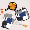 MCALK 5 Pcs Navy Blue Oven Mitts and Pot Holders