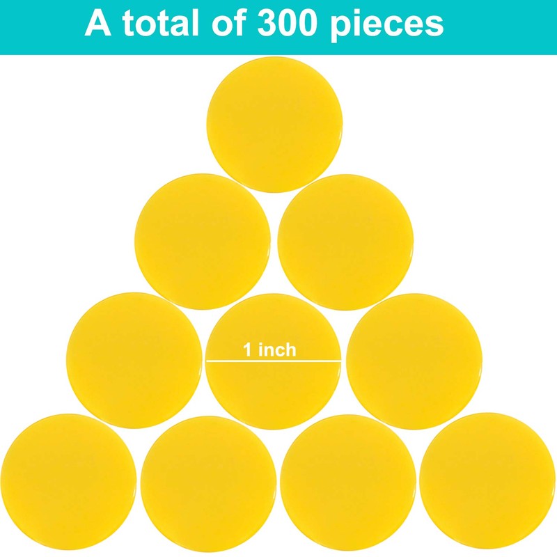 Coopay 300 Pieces Plastic Learning Counters Disks Bingo Chip Counting