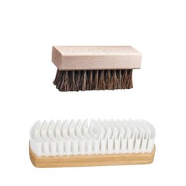EDNEY Set of 2 Suede Cleaning Brush Eraser Shoe Cleaner Brush Crepe Brush Polish Brush Kit Leather Stain Remover for Boots, Suede, Shoes & Bag, White, Brown