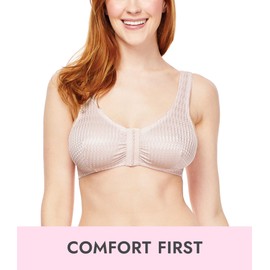 Carole Martin Full-Freedom Comfort Front Closure Bra for Women, Wireless (36, Beige)