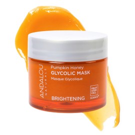 Andalou Naturals Pumpkin Honey Glycolic Mask (NEW FORMULA) - Exfoliating Face Mask with Glycolic Acid, Vitamin C for a Radiant Glow - Gentle Exfoliant Removes Dirt & Dry Skin Cells - 1.7 fl oz