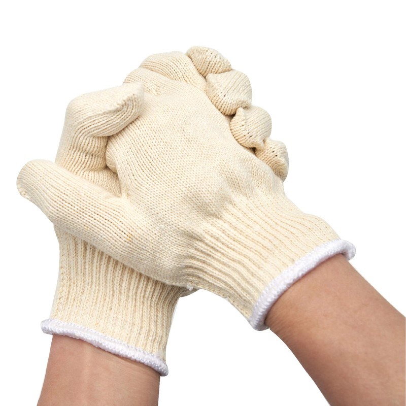 EBLAELEL Safety gloves white cotton bbq heat liners grilling work