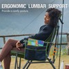 PORTAL Camping Chair with Lumbar Support for Adults Folding Portable