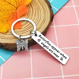 24 PCS Butterfly Memorial Gifts for Women Butterfly Memorial Gift Memorial Keychain Gift Butterflies Keychain Sympathy Gift for Loss of Loved Gift Remembrance Gift Butterfly Bereavement Keepsake