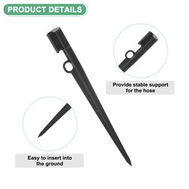 M METERXITY 10-Pack Irrigation Drip Support Stakes, 200x18mm for 1/4 Inch Drip Tubing Plastic Drip Hose Stakes for Irrigation/Greenhouse, Securing Pegs Pipe Hose Holder