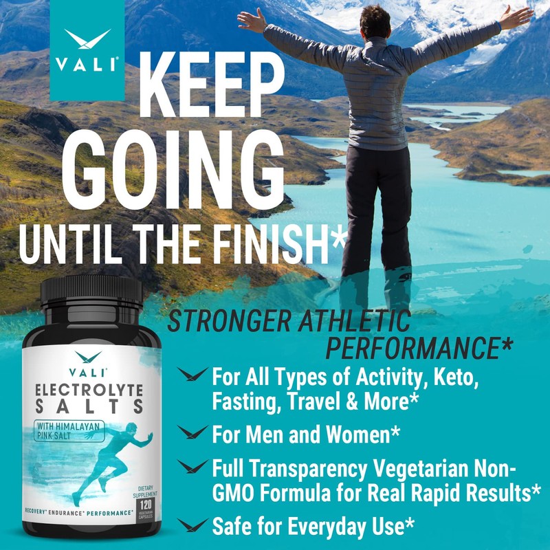 VALI Electrolyte Salts Rapid Oral Rehydration Replacement Pills. Hydration Nutrition