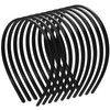 HJZHII 10 Pcs Plastic Headband, Black Non-Slip Headbands for Women