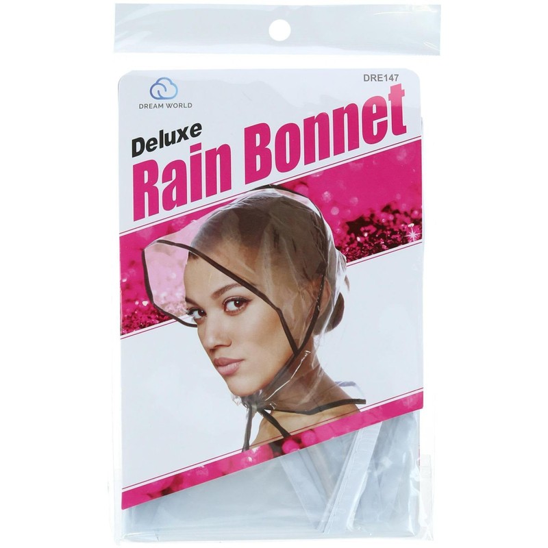 CTM® Women's Plastic Rain Bonnet, Clear