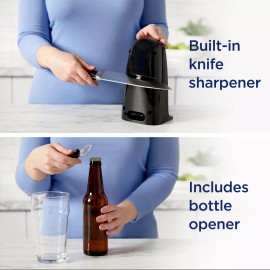 Oster Electric Can Opener with Power Pierce Cutting Blade for Precise Edges B...