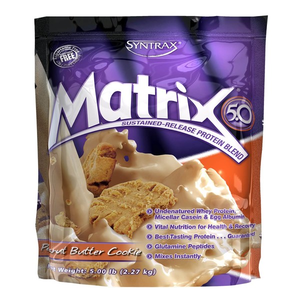 Syntrax Matrix Whey Protein, Peanut Butter Cookie, 5 Pound