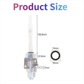 Fuel Valve Petcock Switch Shut Off Replacement for Honda TRX250 TRX 300 TRX300FW Fourtrax 1988-2000, Replace 16950-MY6-791 16950-MY6-670 16950-HC4-670 16950-HA8-005 16950-HC4-840 16950-HA5-005
