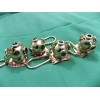Lot of 4 New Solid Brass Divers Helmet Keychain Nautical