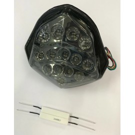 Clear Alternatives 03-04 GSXR 1000 LED Smoke Rear Brake Tail Light Taillight Integrated Signals