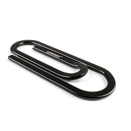 Lowkey Money Clip Paper Clip Look │ Card Holder Money Clip for Banknotes Made of Stainless Steel │ Silver Gold Black with Engraving │ Money Clip Men's Clip Wallet (Black)