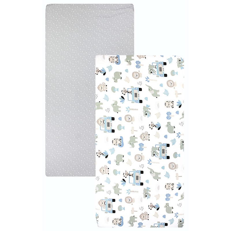 TupTam Baby Fitted Sheet for Baby Cot Bed Pack of