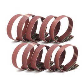 1 Inch x 30 Inch Sanding Belts, 60/80/120/180/240/320/400/600/800/1000 Grits, Belt Sander Tool for Woodworking, Metal Polishing, 10 Pack Aluminum Oxide Sanding Belt