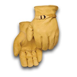 Golden Stag Work Gloves Men -187 Small Cowhide Leather Work Gloves for Men, Driving Gloves Construction Gloves Gardening Gloves
