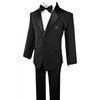Black n Bianco Conjunto moderno de esmoquin para niño, Negro,