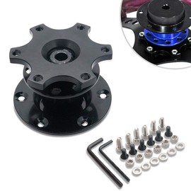 Baceyong Universal Racing/Rallye/Racing Quick Release Car Steering Wheel Hub Hub Steering Wheel Attachment (Black)