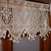 Tsinmorn Boho Curtain Valance for Kitchen Dining Farmhouse Crochet Curtain