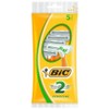 BIC 2, Packung 5, Rasiermesser mit Doppelklingen