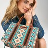 Wrangler Turquoise Aztec Small Handbag