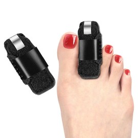 PLABBDPL Toe Splint, Toe Smoother, Hammer Toe Straightener, Toe Straightener for Hammer Toes, Curved Toes, Claw Toes, Crooked Toes, Toe Wraps for Aligning and Supporting Toes, Black