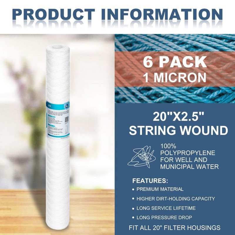 Membrane Solutions 5 Micron 2.5" OD x 20" Length Sediment