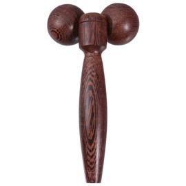 Wooden Massage Roller with Handle Body Muscle Relaxing Face Massager Wooden Set Massager Roller Device for Body Nack Hand Arm Leg 20 x 10 cm