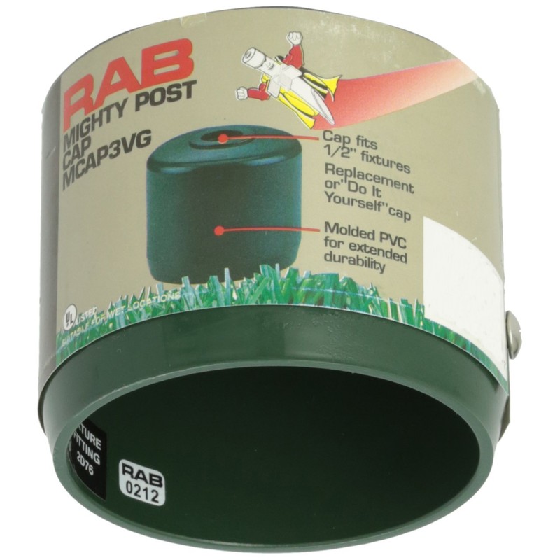 RAB Lighting MCAP3VG Mighty Post Cap for 3" Pipe, 2-7/8"
