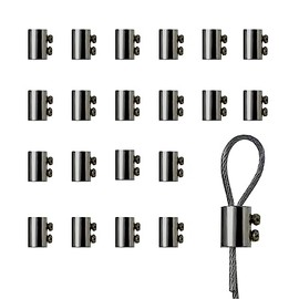 20Pcs Upgraded wire Rope cable clamps single/hole cable clamps（3.6MM line hole）