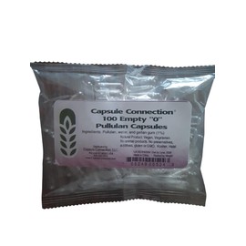 Capsule Connection Joined Empty Pullulan Capsules, 0" Size, Vegan & Vegetarian (100)