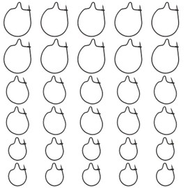 OTOTEC 30PCS Fishing Maggot Clips Rings Baits Hook Practical Metal Terminal Tackle for Carp Fishing Accessories S M L 3 Sizes 10PCS Each Size Black