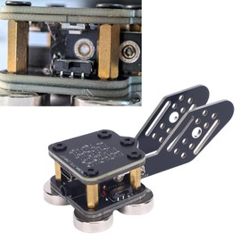 GOWENIC Double Paddle Morse Code Key, Mini CW Automatic Morse Telegraph Key with 4 Nd Magnet Bases 3.5mm Sound Jack Type C Interface for HAM Radio Field Manipulations Portable Setup