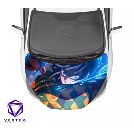 Giyuu Demon Slayer Anime Hood Wrap Vinyl Decal 50X60
