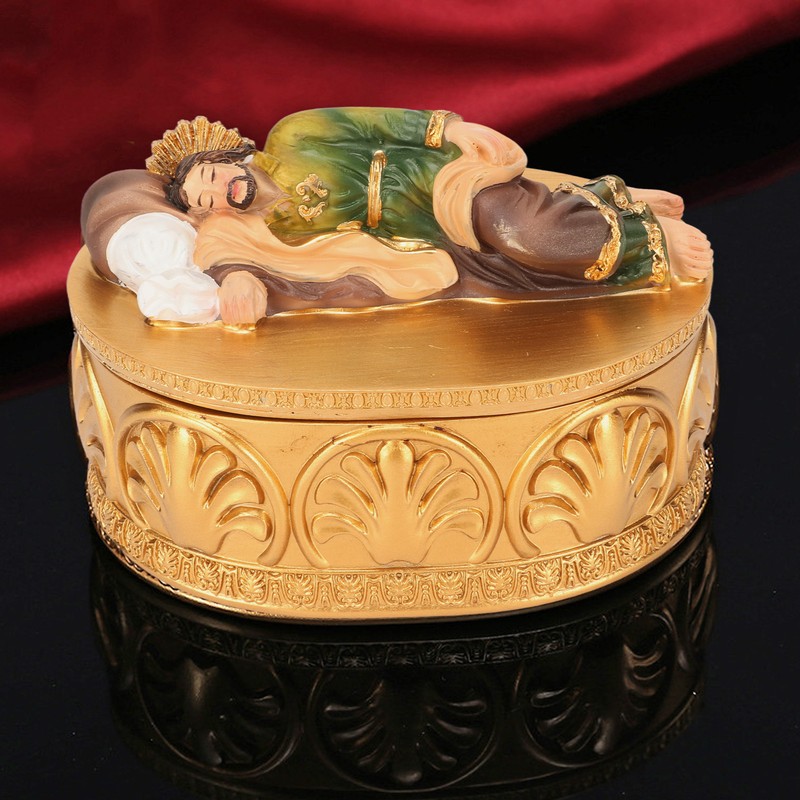 Saint Joseph Jewelry Box Resin Exquisite Workmanship Sleeping Saint Joseph