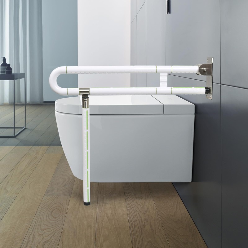 29.5 Inch Toilet Grab Bar - CALEPTONG Foldable Toilet Safety