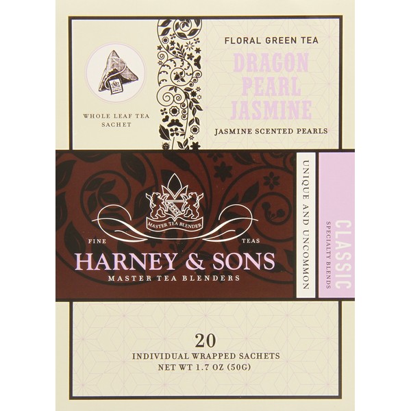 Harney & Sons Dragon Pearl Jasmine | 20 Wrapped Sachets