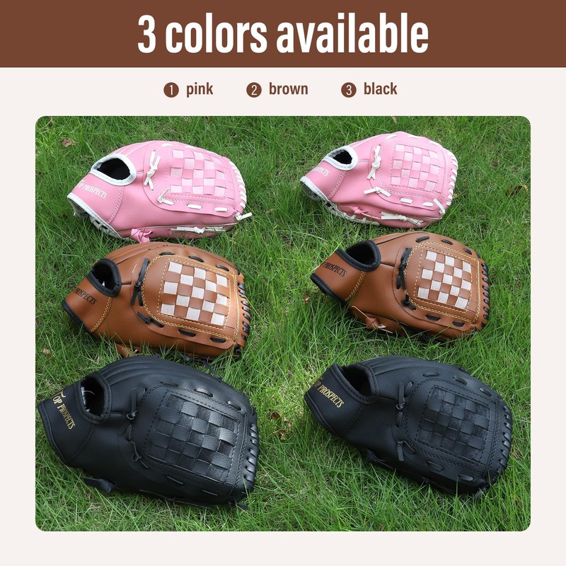 Top Prospects Premium Leather Baseball Glove with one Free Baseball