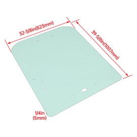 KUAFU Front Door Glass Compatible with Kubota Skid Steer Models SSV-65 SSV-75 Replacement for V1311-34522 Clear Skid Steer Loader