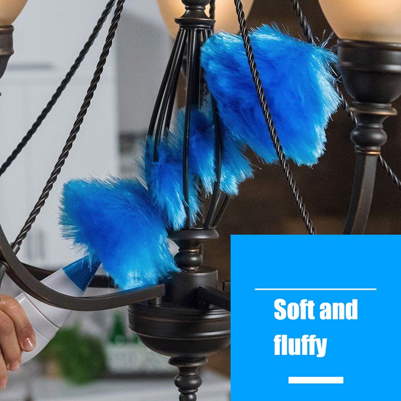 Feather Duster Rotatable Telescoping Dust Cleaner Electric Dust Cleaning Tool
