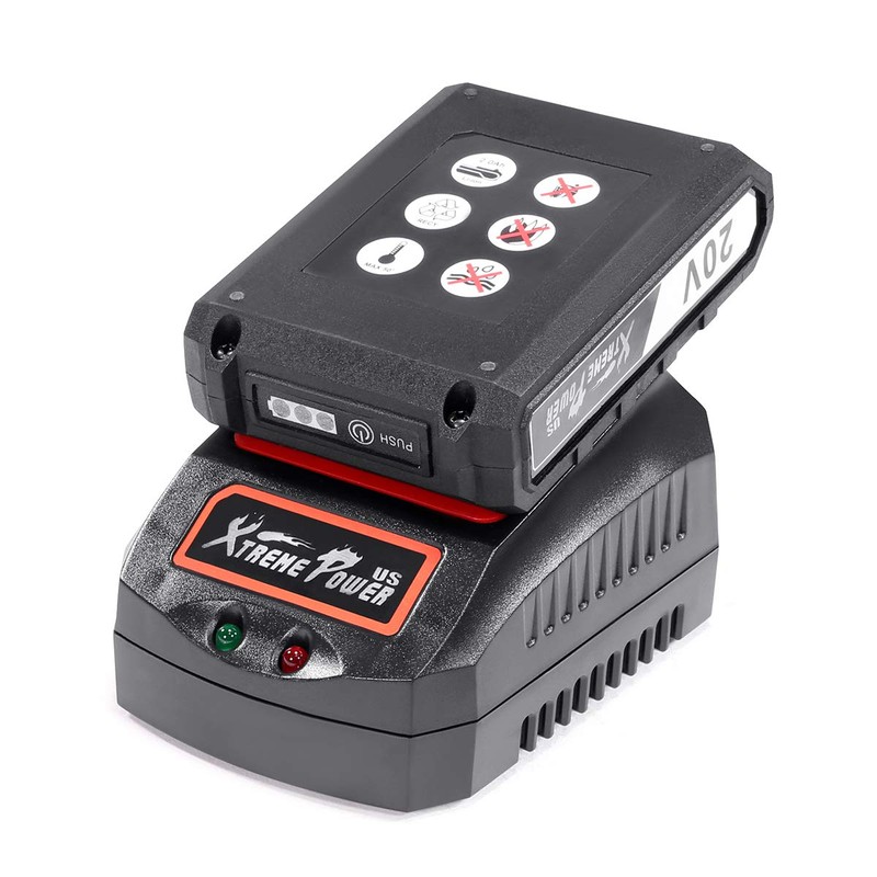 XtremepowerUS 20V Cordless Drill Drill Driver Brushless 2000mAh 336 In-lb