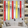 20 Pcs Sliver and Gold Mirror Wall Stickers Striped Design