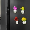 9 Pack Cute Fridge Magnets, Mini Artificial Plants Refrigerator Magnets