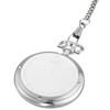 PUREgrey Klassische Taschenuhr mit Kette, Edelstahl, 5 bar wasserdicht, Datumsanzeige,
