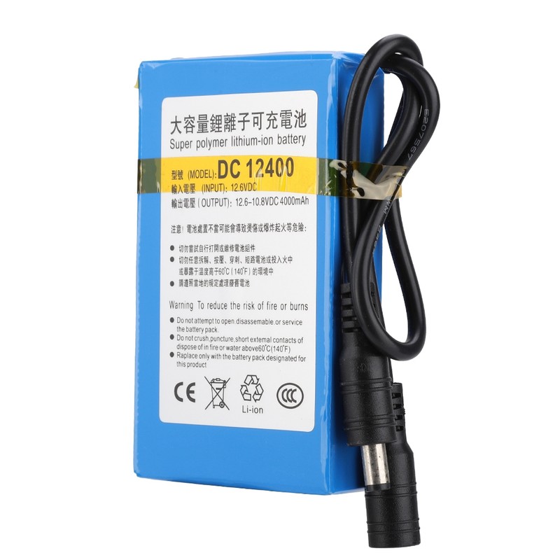 DC12400 12.6V 4000mAH Rechargeable Polymer Lithium Battery Charge/Discharge Protection
