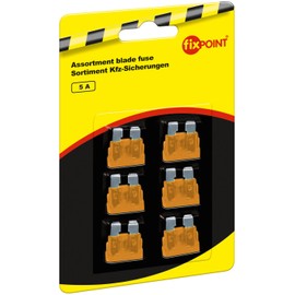 Fixpoint 20380 Car blade fuse assortment; 6 pcs. - 5 A; 19.1 x 5.1 x 18.5 mm