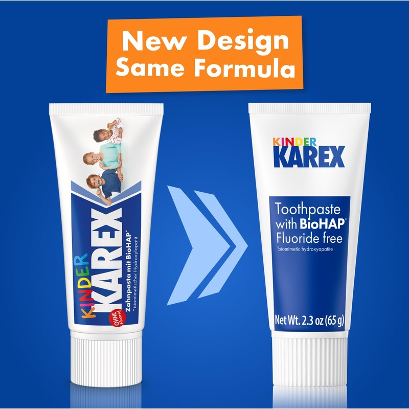 Kinder Karex Hydroxyapatite Kids Toddler Toothpaste I Fluoride Free I